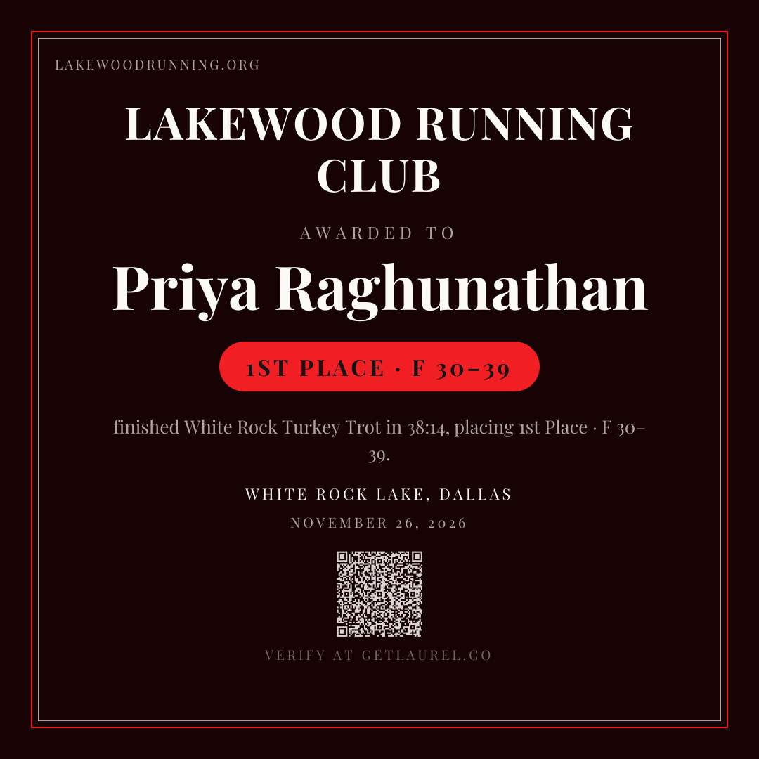 Invented running club — road 10K